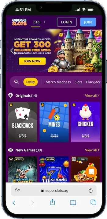 super slots homepage